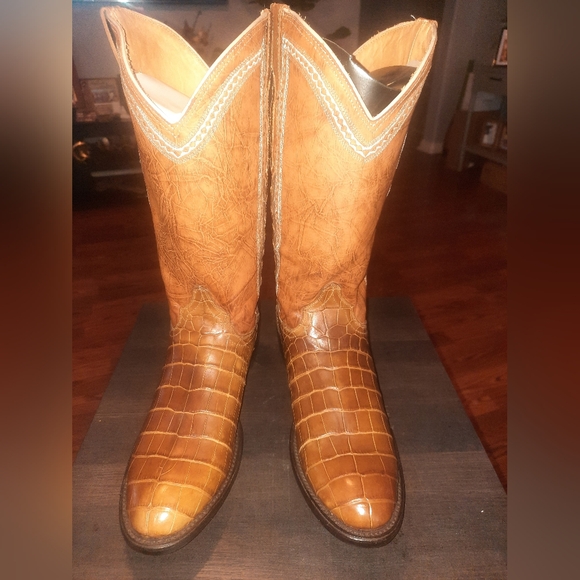 Mens Genuine Alligator Boots